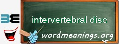 WordMeaning blackboard for intervertebral disc